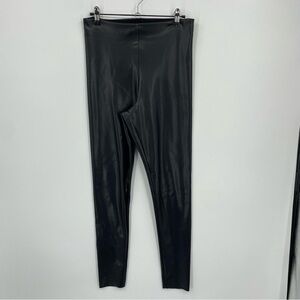 Joie Stretch Faux Leather Pull-On High Rise Leggings Black Sz M